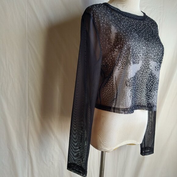 🥰❤️NEW LISTING ❤️🥰 Generation K Sheer Black Crop Top - Picture 3 of 13